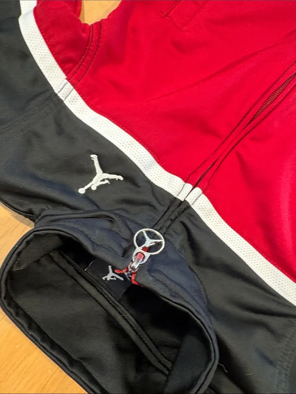 Jordan ~ Children Boys Red Black & White Zip-Front Jacket